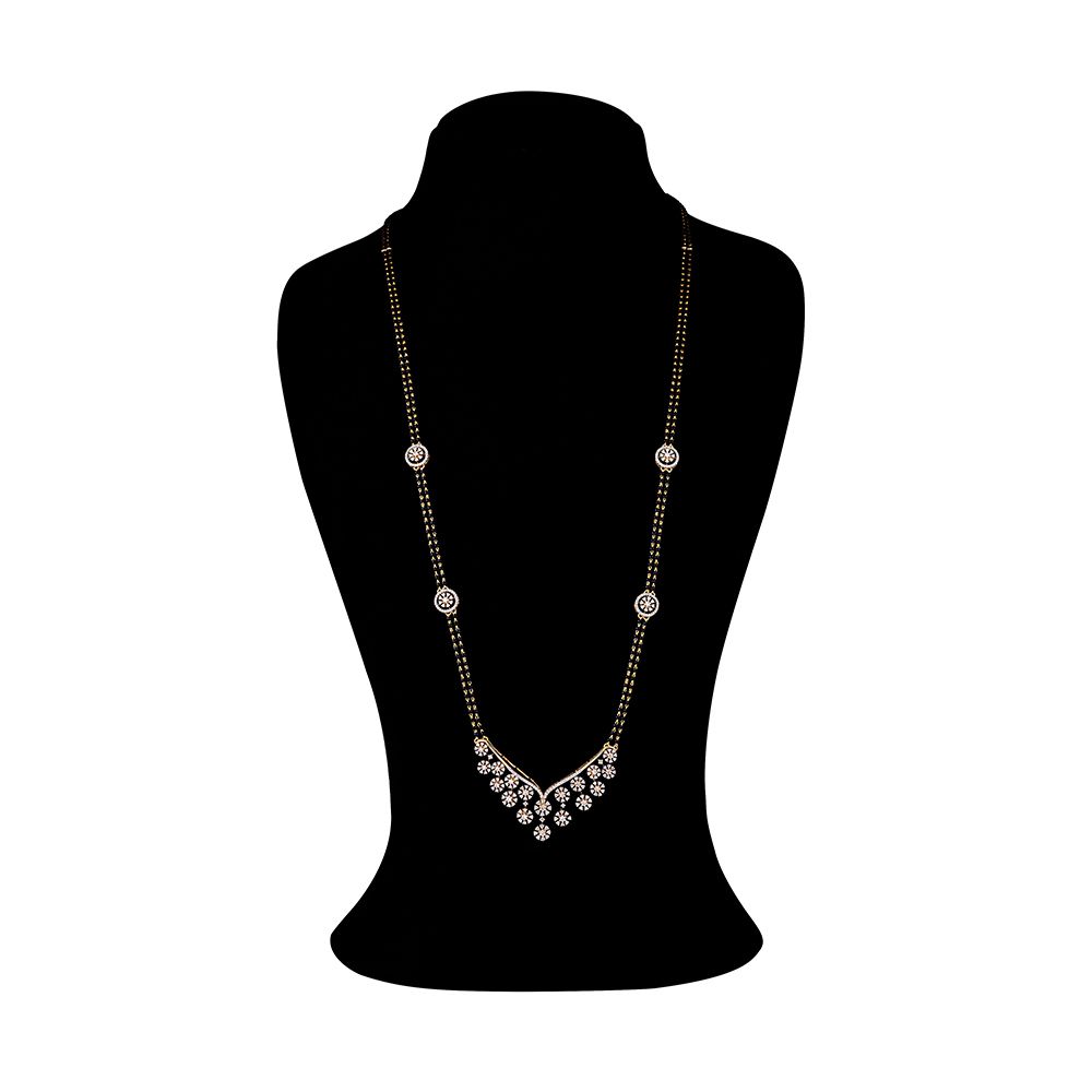 Stylish Festive Mangalsutra in 18Kt Yellow Gold-New Arrivals-OTN23V03