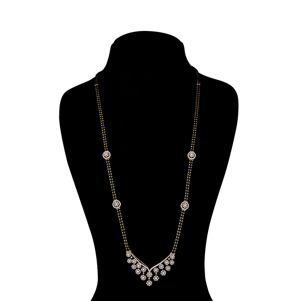 Stylish Festive Mangalsutra in 18Kt Yellow Gold-New Arrivals-OTN23V03