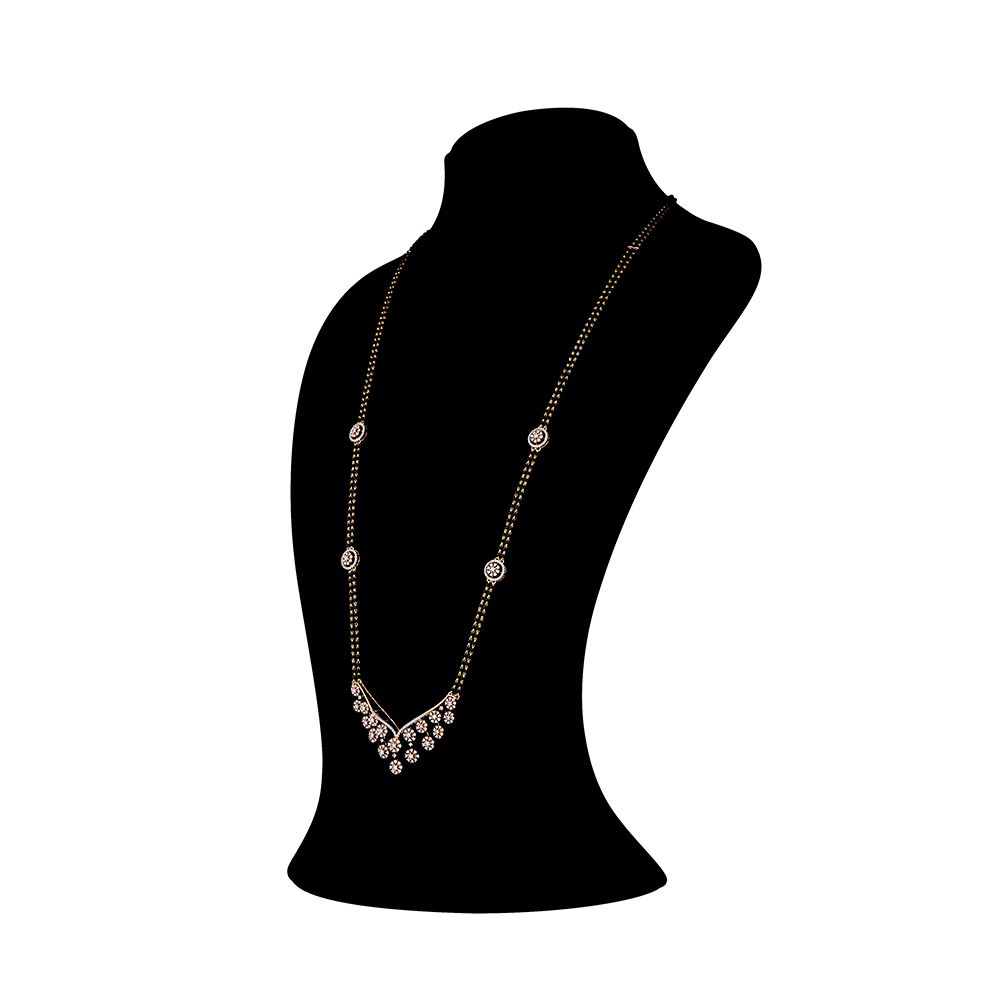 Stylish Festive Mangalsutra in 18Kt Yellow Gold-New Arrivals-OTN23V03