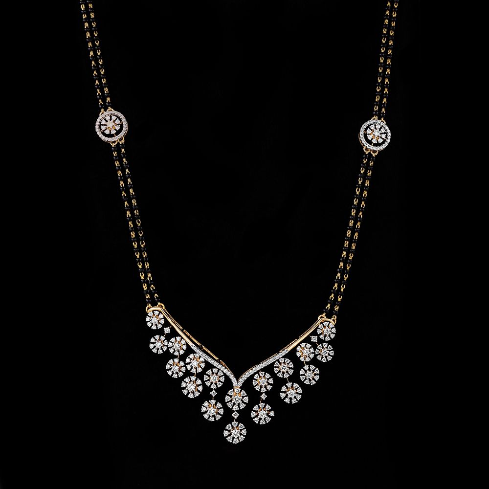 Stylish Festive Mangalsutra in 18Kt Yellow Gold-New Arrivals-OTN23V03