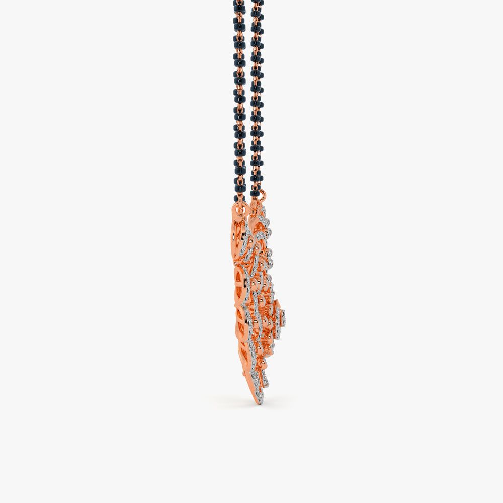 Contemporary Diamond Mangalsutra in 18KT Rose Gold-All Jewellery-OTN23V07