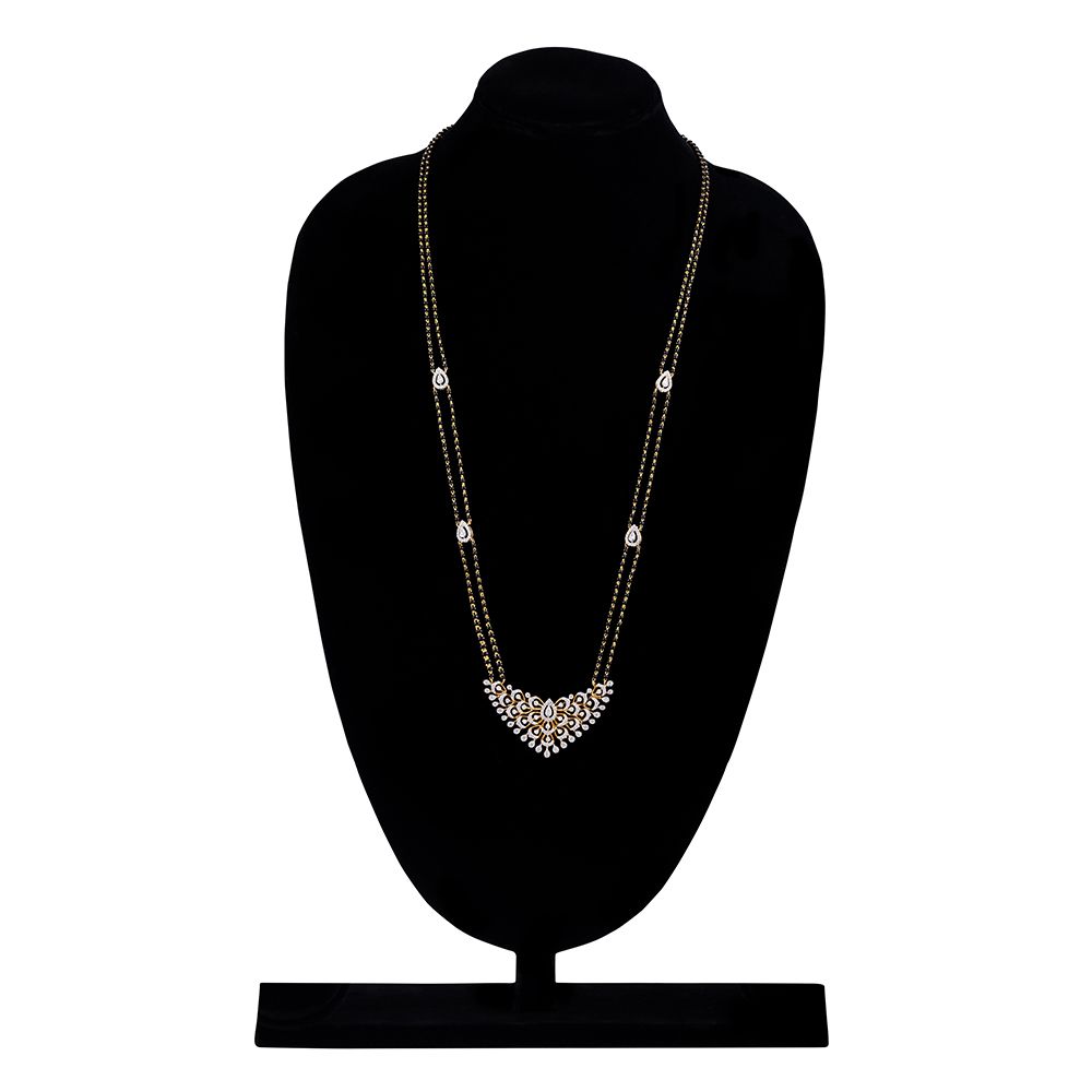 Classy Diamond Peacock Motif Mangalsutra-All Jewellery-OTN23V08