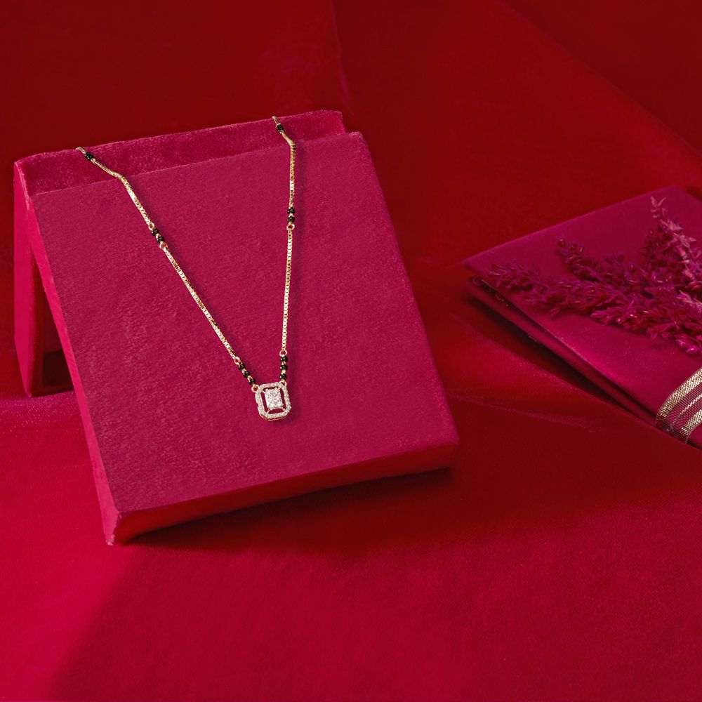 Fine Geometric Diamond and Black Bead Tanmaniya with Chain-Diamond-OTN23V13-D400R3B