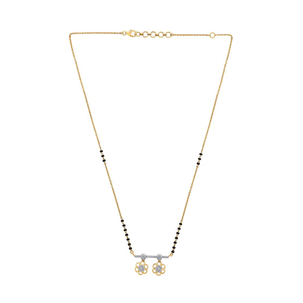 Pretty Floral Diamond Tanmaniya with Chain-Diamond-OTN23V17-D400X3B