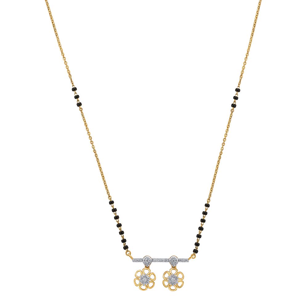 Pretty Floral Diamond Tanmaniya with Chain-Diamond-OTN23V17-D400X3B