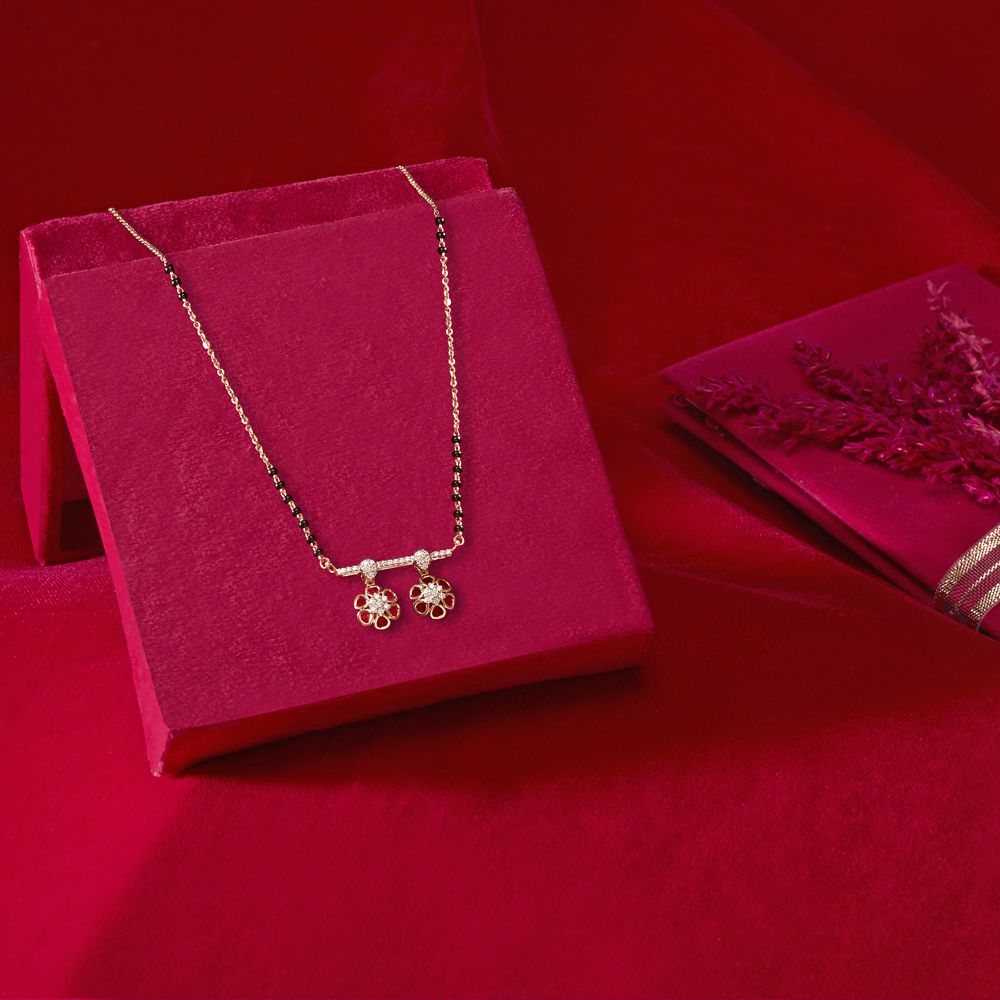 Pretty Floral Diamond Tanmaniya with Chain-Diamond-OTN23V17-D400X3B