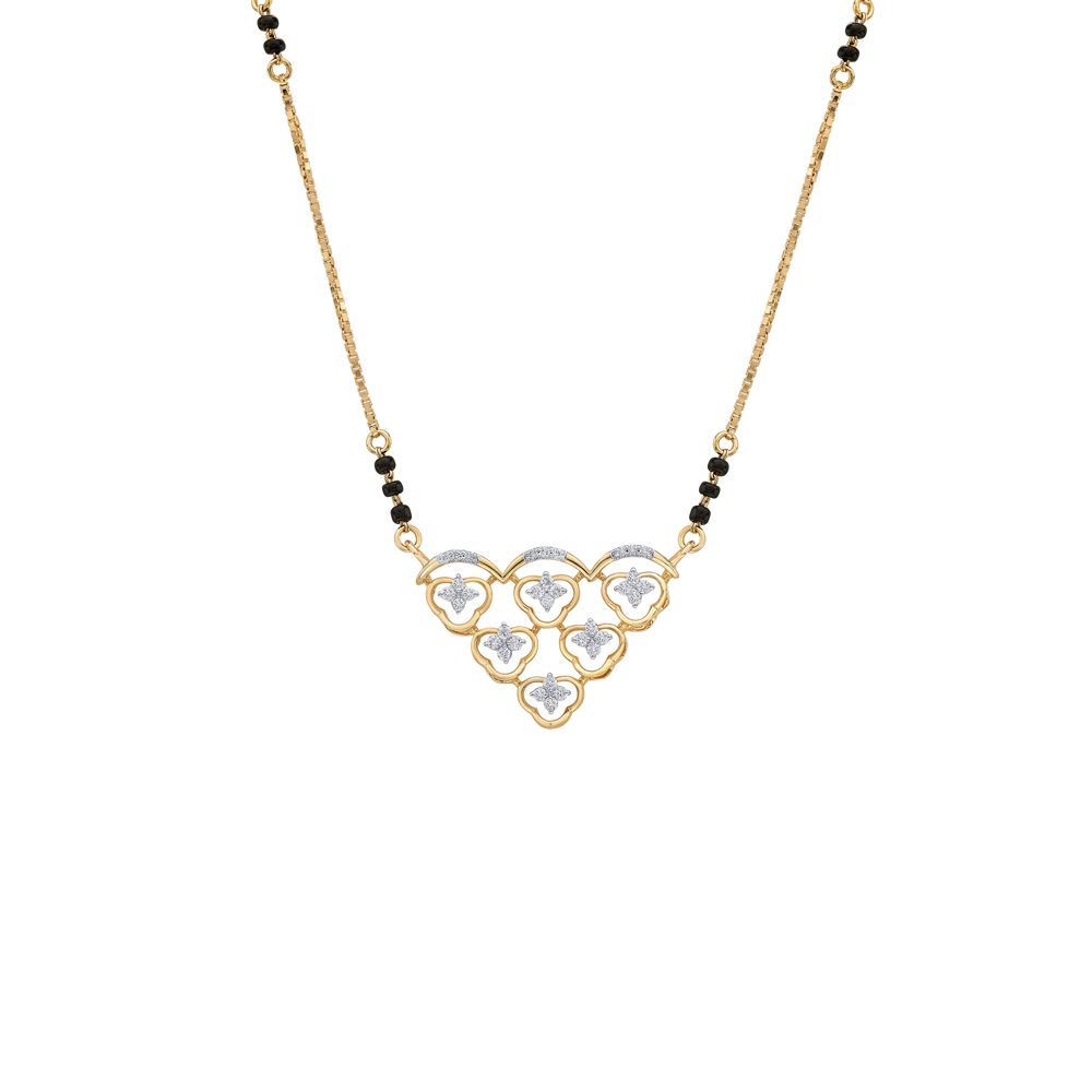 Eyecatching Floral Diamond Tanmaniya with Chain-Diamond-OTN23V23-D400X3B