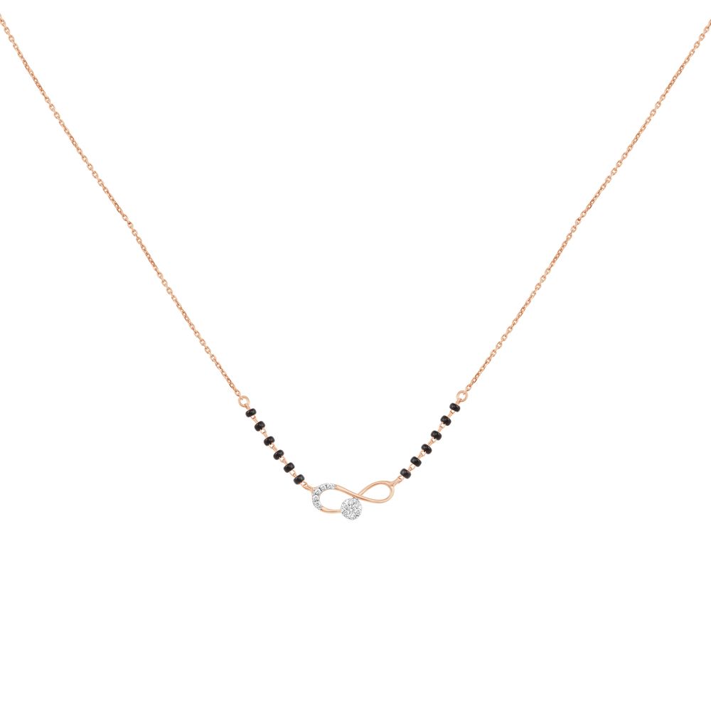 Bejewelled Infinity Design Rose Gold Tanmaniya with Chain-All Jewellery-OTN23V26-D400X3B