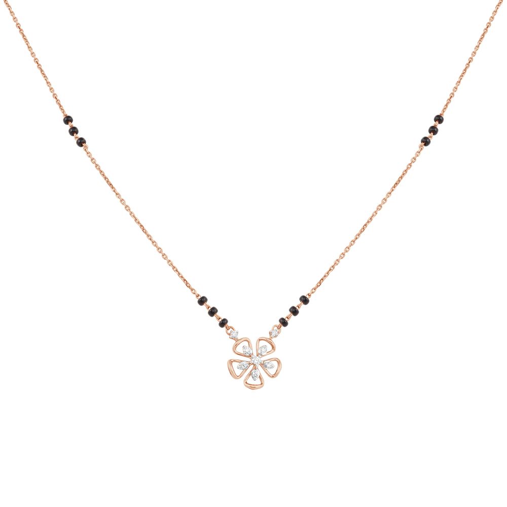 Flattering Floral Diamond Tanmaniya with Chain-All Jewellery-OTN23V27-D400X3B