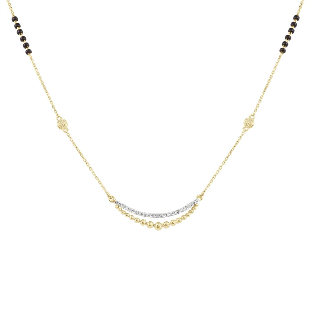 Burnished Diamond and Yellow Gold Tanmaniya with Chain-All Jewellery-OTN23V29-D400R3B