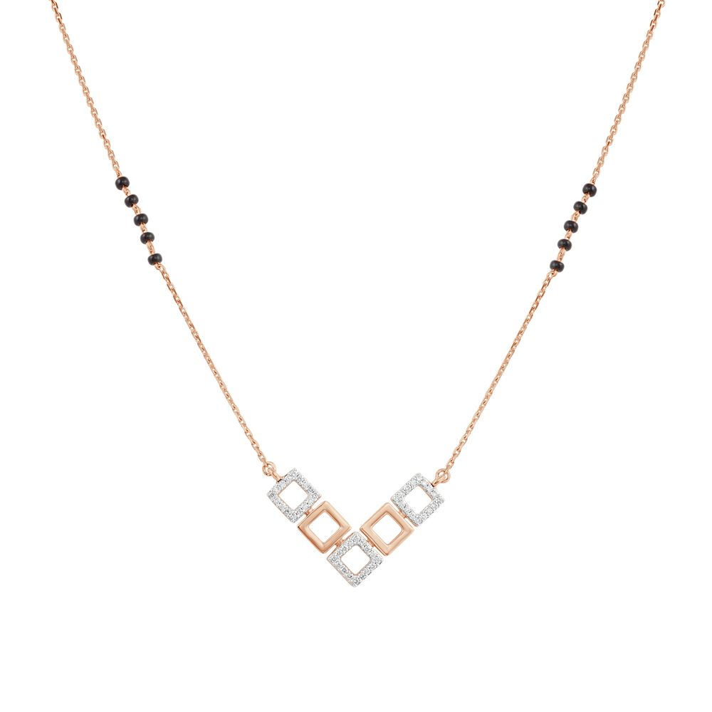 Modern Diamond and Rose Gold Tanmaniya with Chain-All Jewellery-OTN23V31-D400X3B