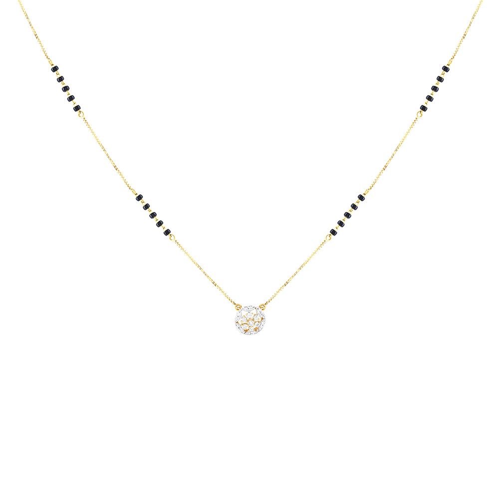 Floral Embellished Diamond Tanmaniya with Chain-All Jewellery-OTN23V49-D400R3B