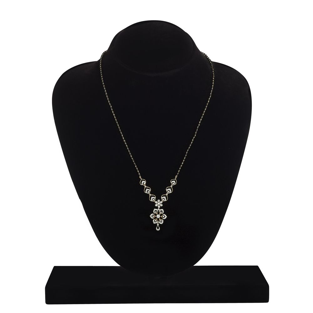 Delicate Floral and Rose Gold Mangalsutra-All Jewellery-OTN24V01