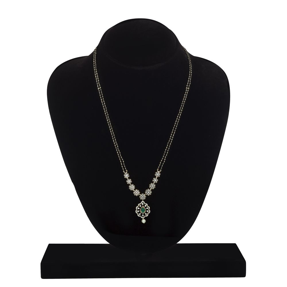 Classy Diamond and Rose Gold Mangalsutra-All Jewellery-OTN24V02
