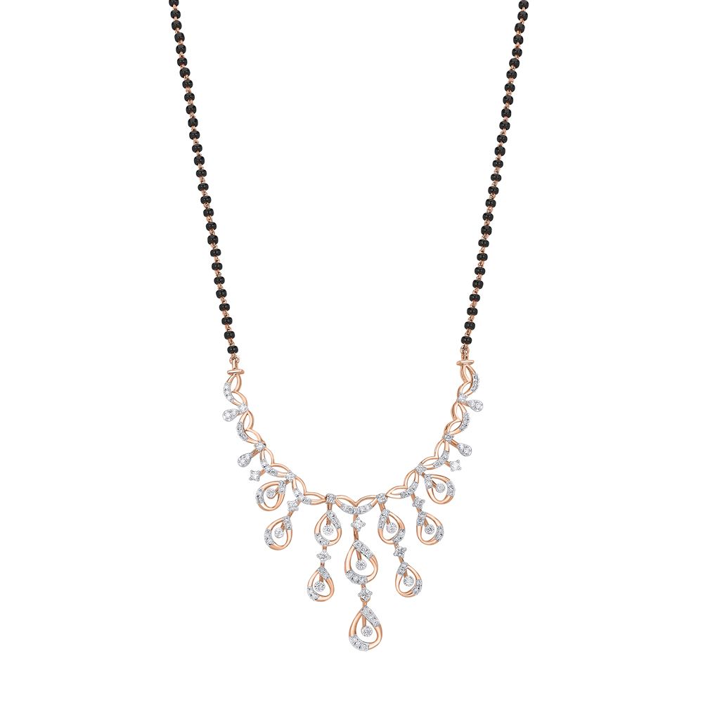 Delicate Droplet Design Diamond Mangalsutra-All Jewellery-OTN24V04
