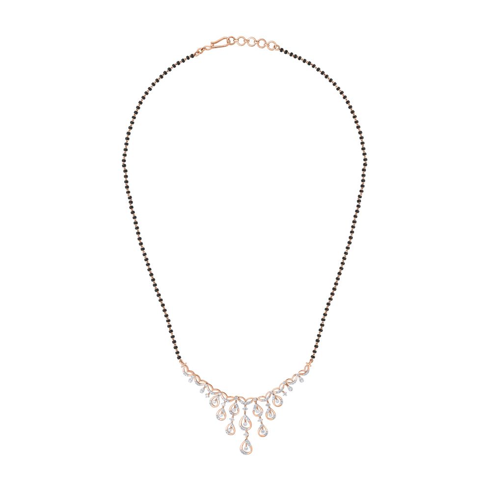 Delicate Droplet Design Diamond Mangalsutra-All Jewellery-OTN24V04