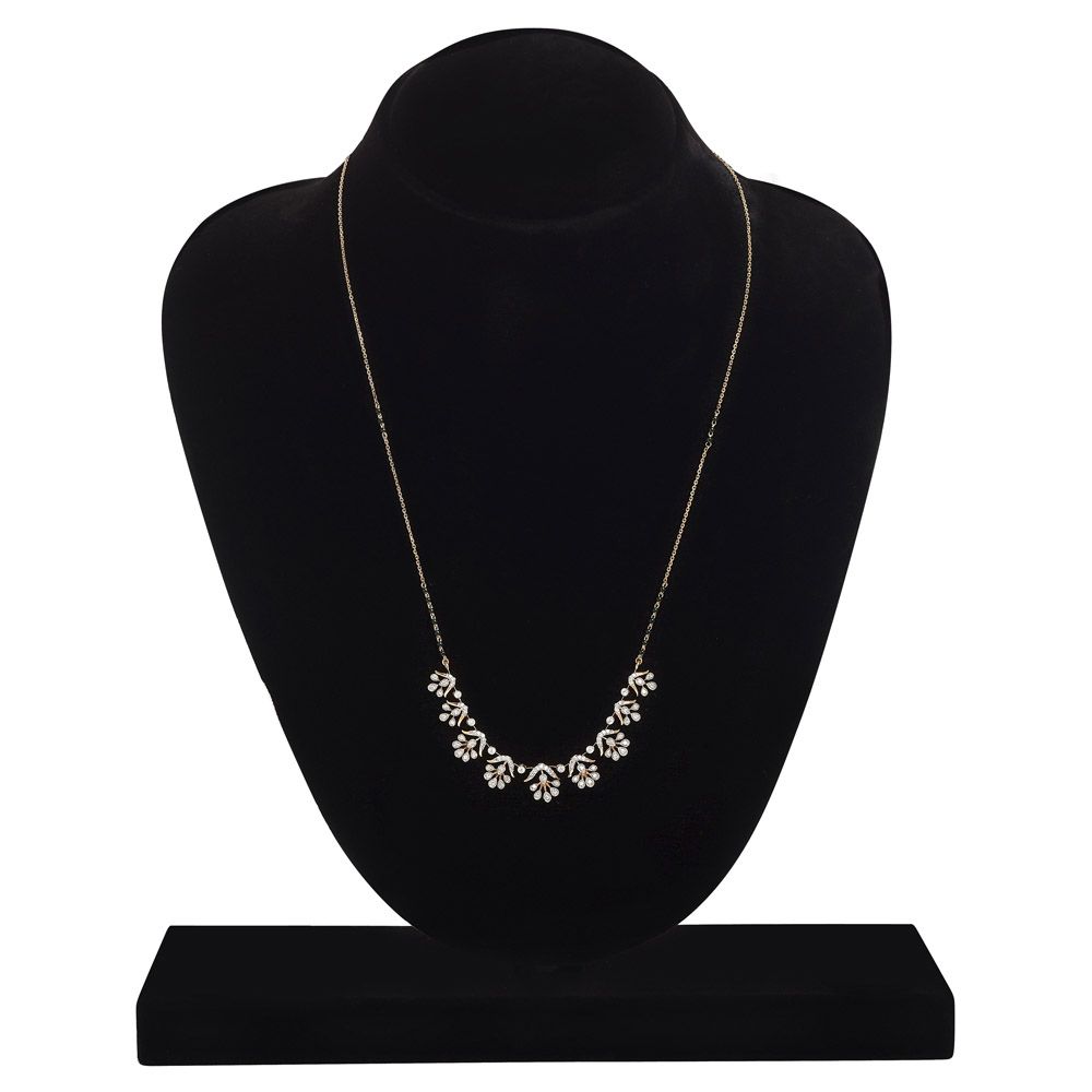 Floral 18Kt Diamond Mangalsutra-All Jewellery-OTN24V05