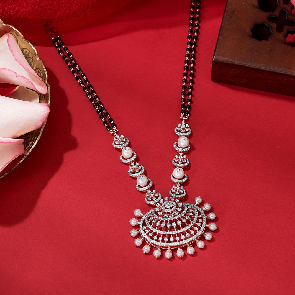 Resplendent Mandala Diamond Mangalsutra-All Jewellery-OTN24V08