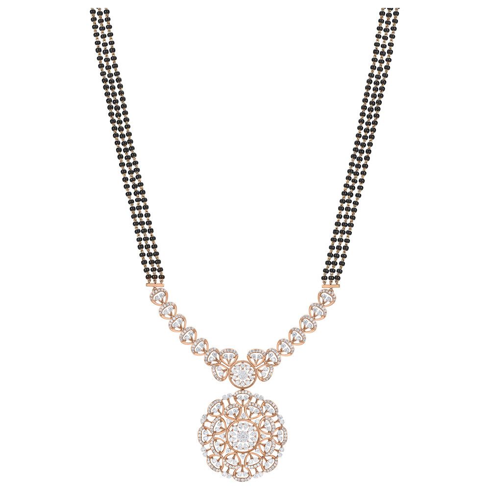 Radiant Floral Diamond Mangalsutra-All Jewellery-OTN24V09