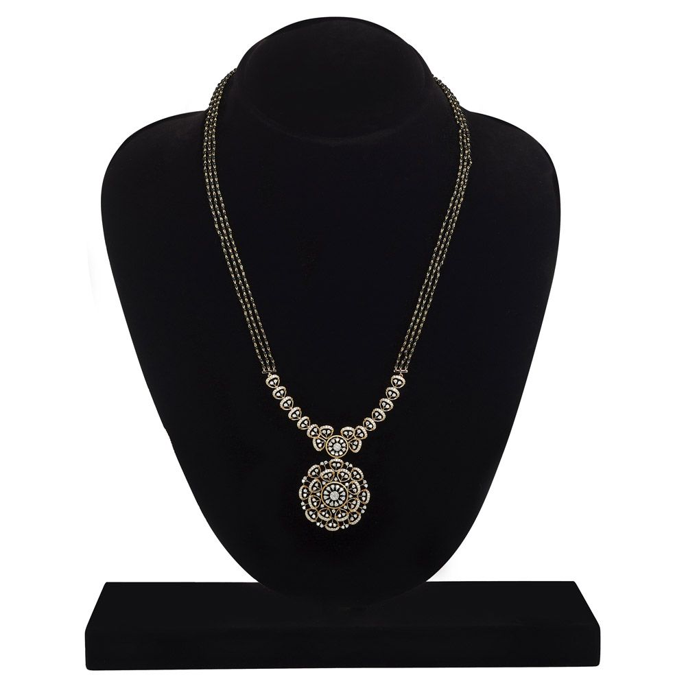 Radiant Floral Diamond Mangalsutra-All Jewellery-OTN24V09