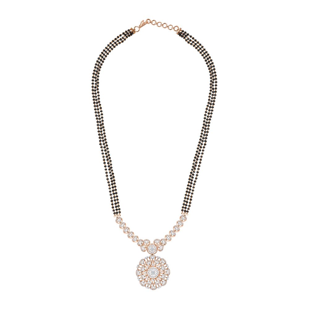 Radiant Floral Diamond Mangalsutra-All Jewellery-OTN24V09