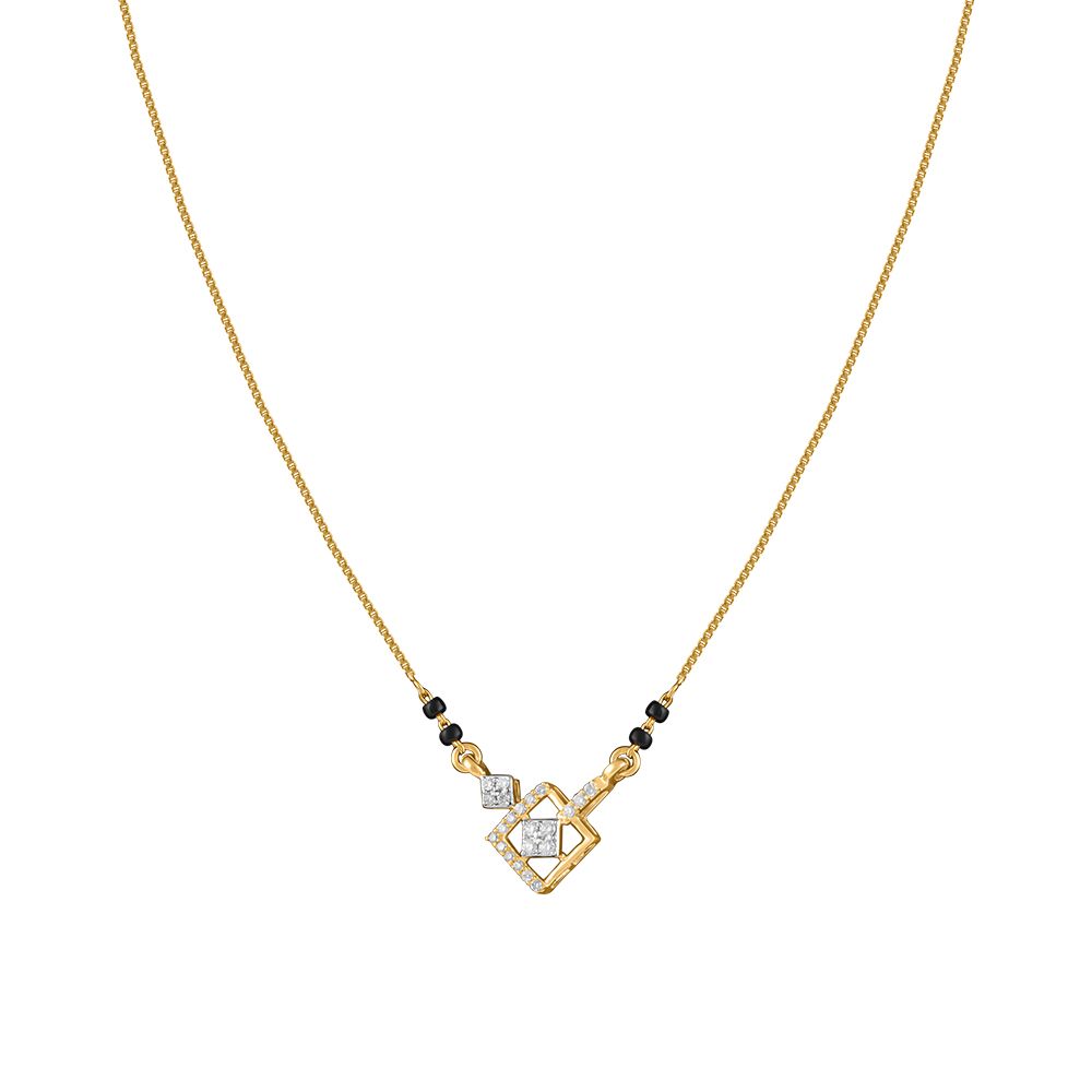 Vintage Inspired Diamond Mangalsutra-All Jewellery-OTN24V14-D400RDB