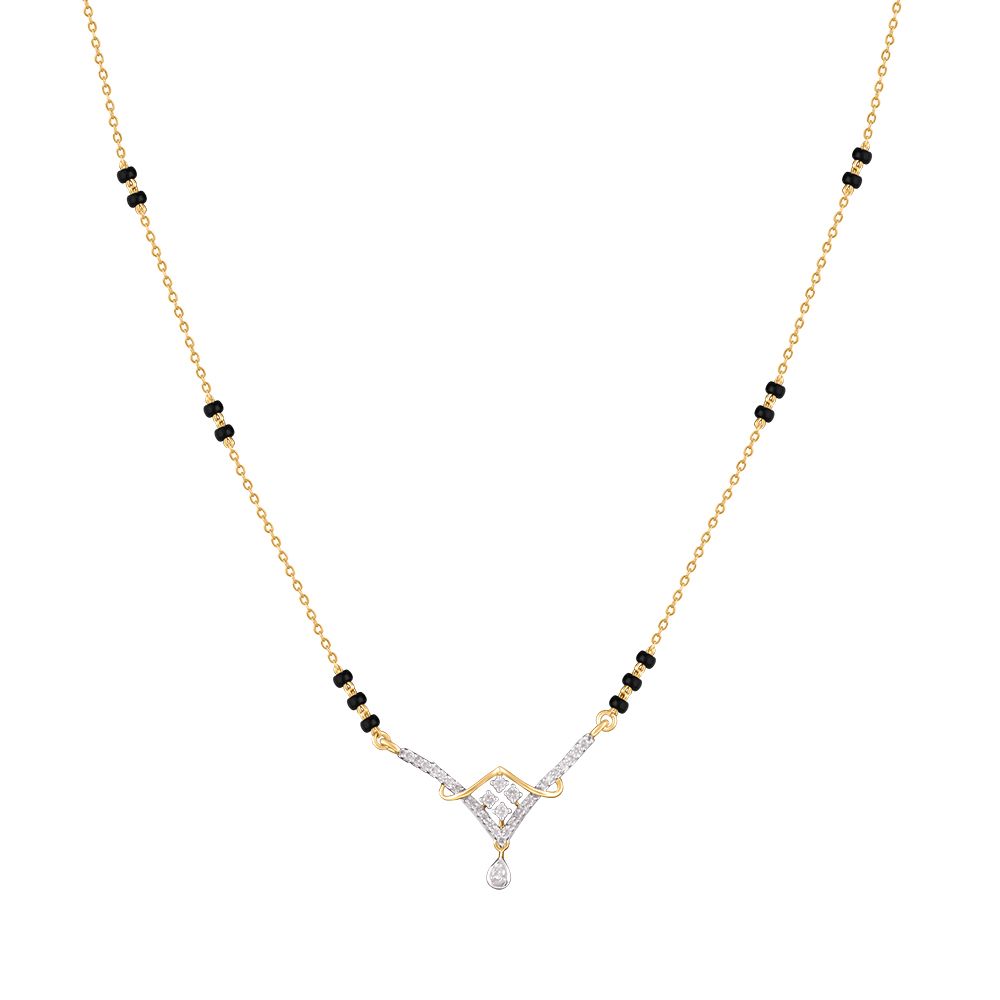 Buy Graceful Black Beads and Diamond Mangalsutra OTN24V16-D400RDB