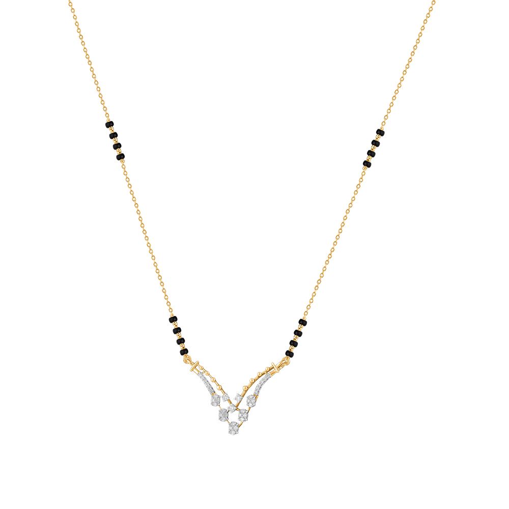 Exquisite 18Kt Yellow Gold Mangalsutra-All Jewellery-OTN24V26-D400RDB