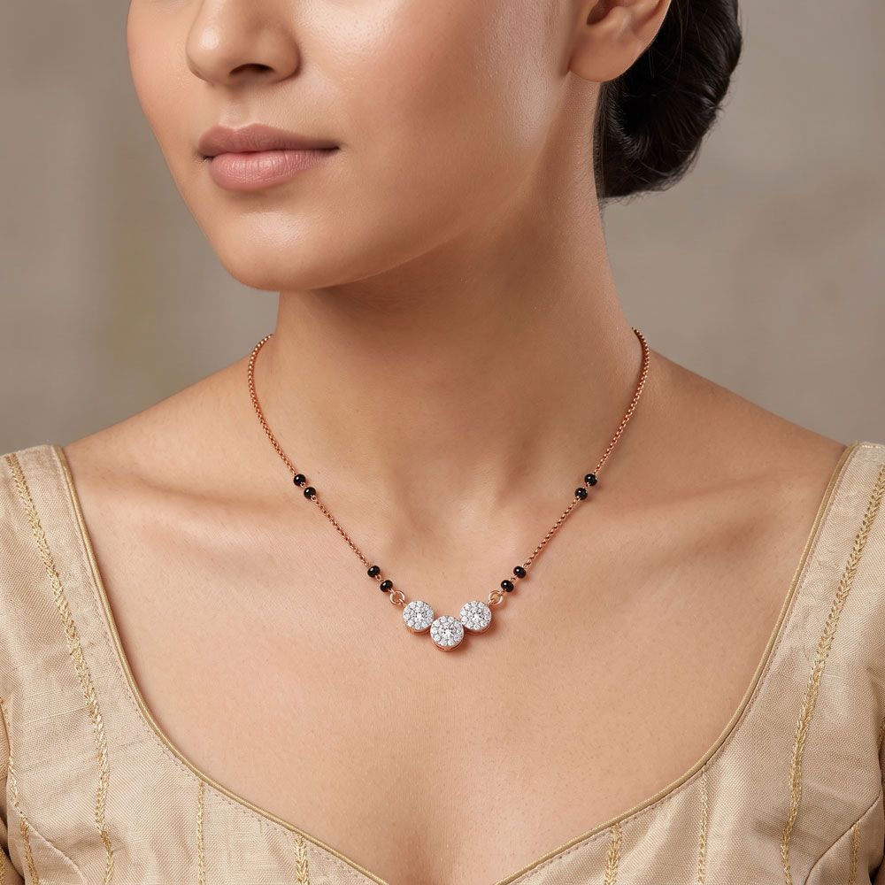 Mesmerising Diamond and Black Beads Mangalsutra-All Jewellery-OTN24V30-D400XDB