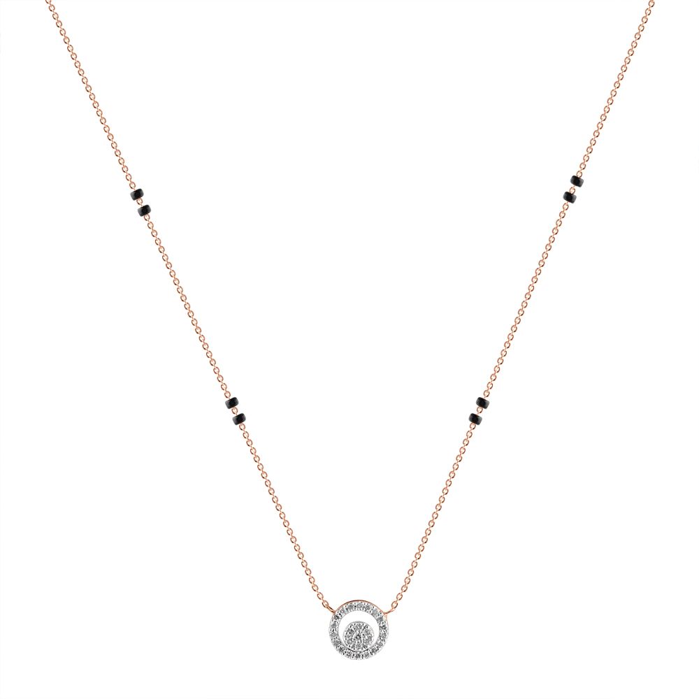 Contemporary Rose Gold Ring and Diamond Mangalsutra-All Jewellery-OTN24V60-D400XDB