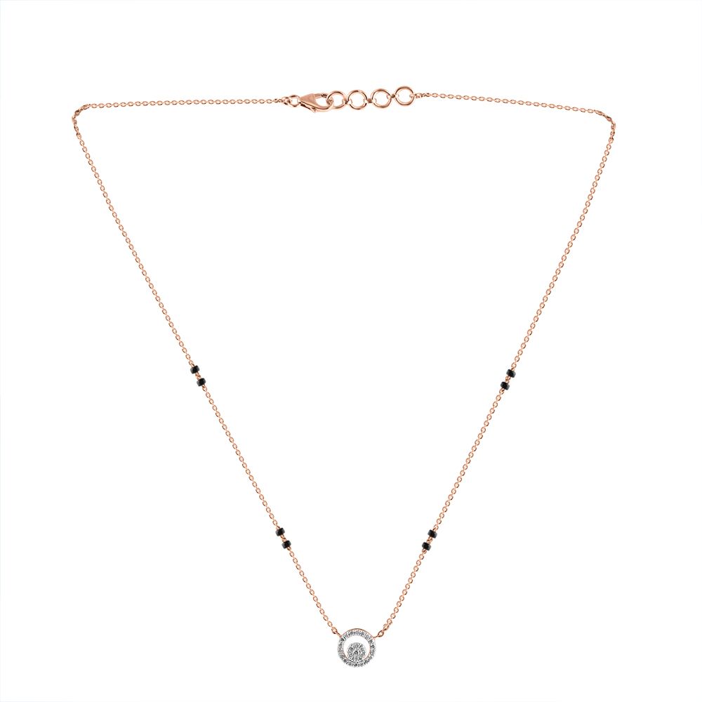 Contemporary Rose Gold Ring and Diamond Mangalsutra-All Jewellery-OTN24V60-D400XDB