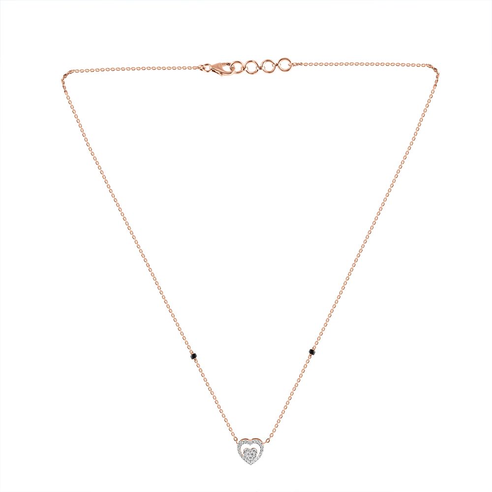 Heart Shaped Diamond Mangalsutra-All Jewellery-OTN24V63-D400XDB