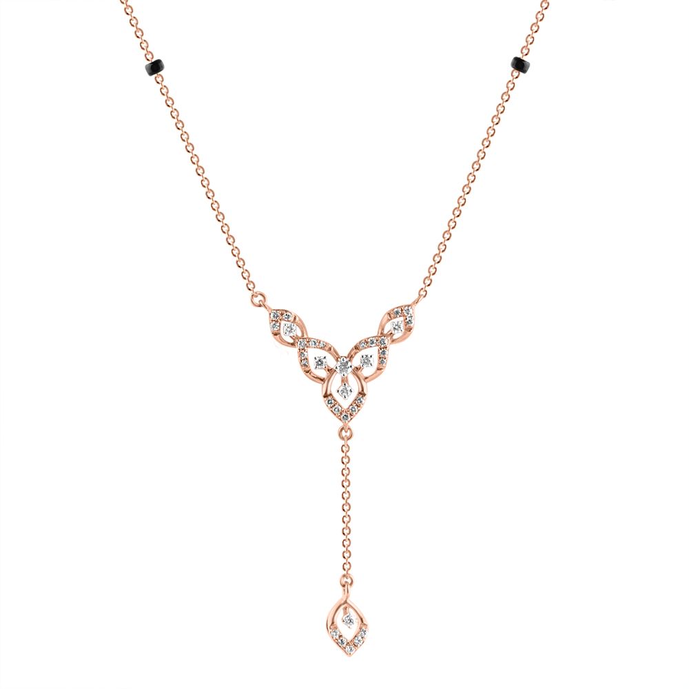 Brilliant Diamond and Rose Gold Mangalsutra-All Jewellery-OTN24V65-D400XDB