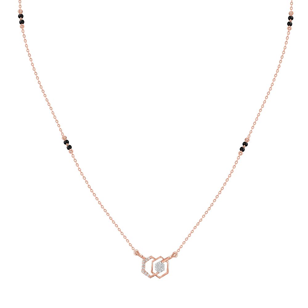 Timeless 18Kt Rose Gold Mangalsutra-All Jewellery-OTN24V69-D400XDB