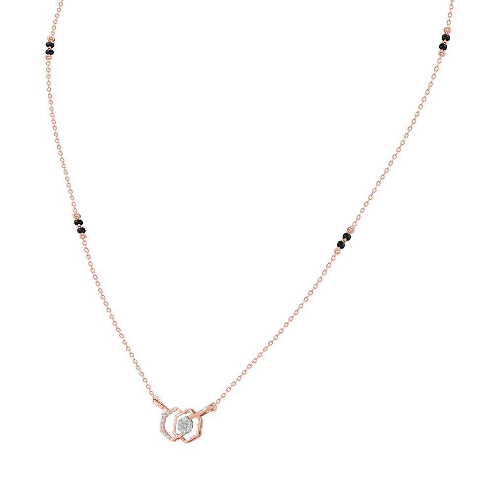 Timeless 18Kt Rose Gold Mangalsutra-All Jewellery-OTN24V69-D400XDB
