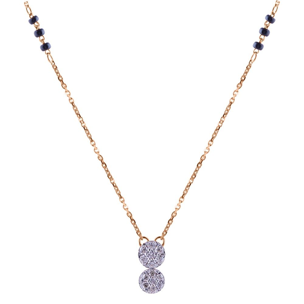 Sleek Diamond and Rose Gold Mangalsutra-All Jewellery-OTN24V77-D400XDB