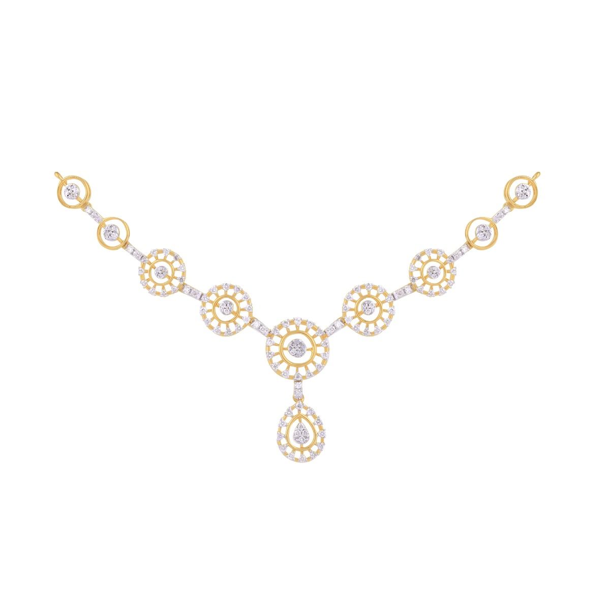 Subtle Diamond and Yellow Gold Mangalsutra-All Jewellery-OTN24V86-D400RWB