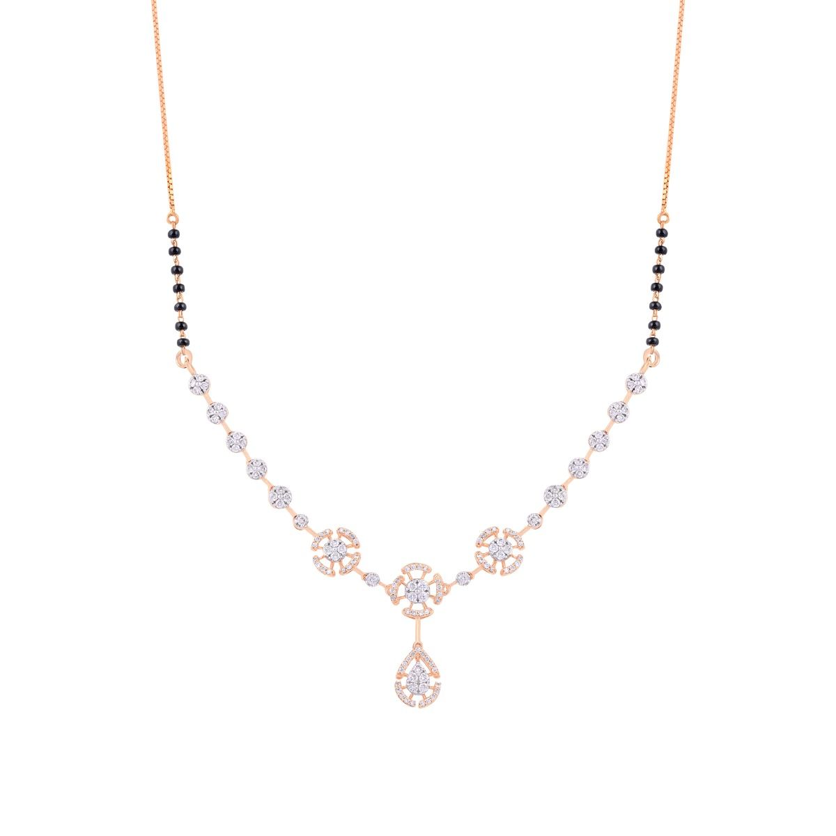 Traditional Rose Gold and Diamond Mangalsutra-All Jewellery-OTN24V88-D400XWB