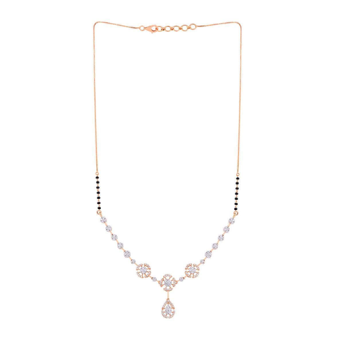 Traditional Rose Gold and Diamond Mangalsutra-All Jewellery-OTN24V88-D400XWB