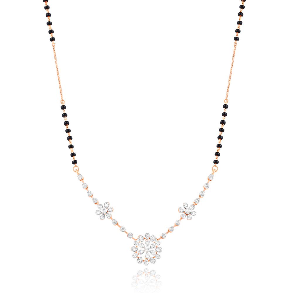 Floral Circle Diamond Mangalsutra-All Jewellery-OTN25V10
