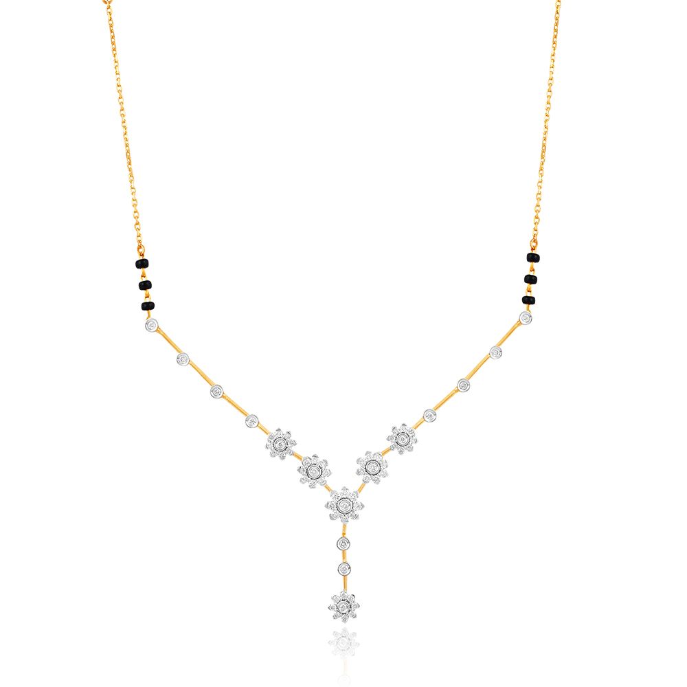 Classic Bloom Diamond Mangalsutra-All Jewellery-OTN25V12