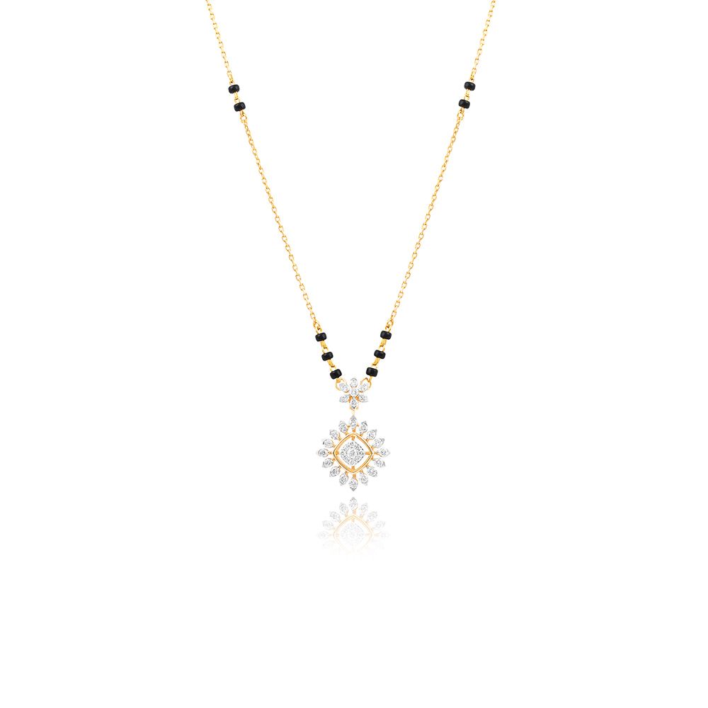 Sparkling Flower Diamond Mangalsutra-All Jewellery-OTN25V17-D400R1B