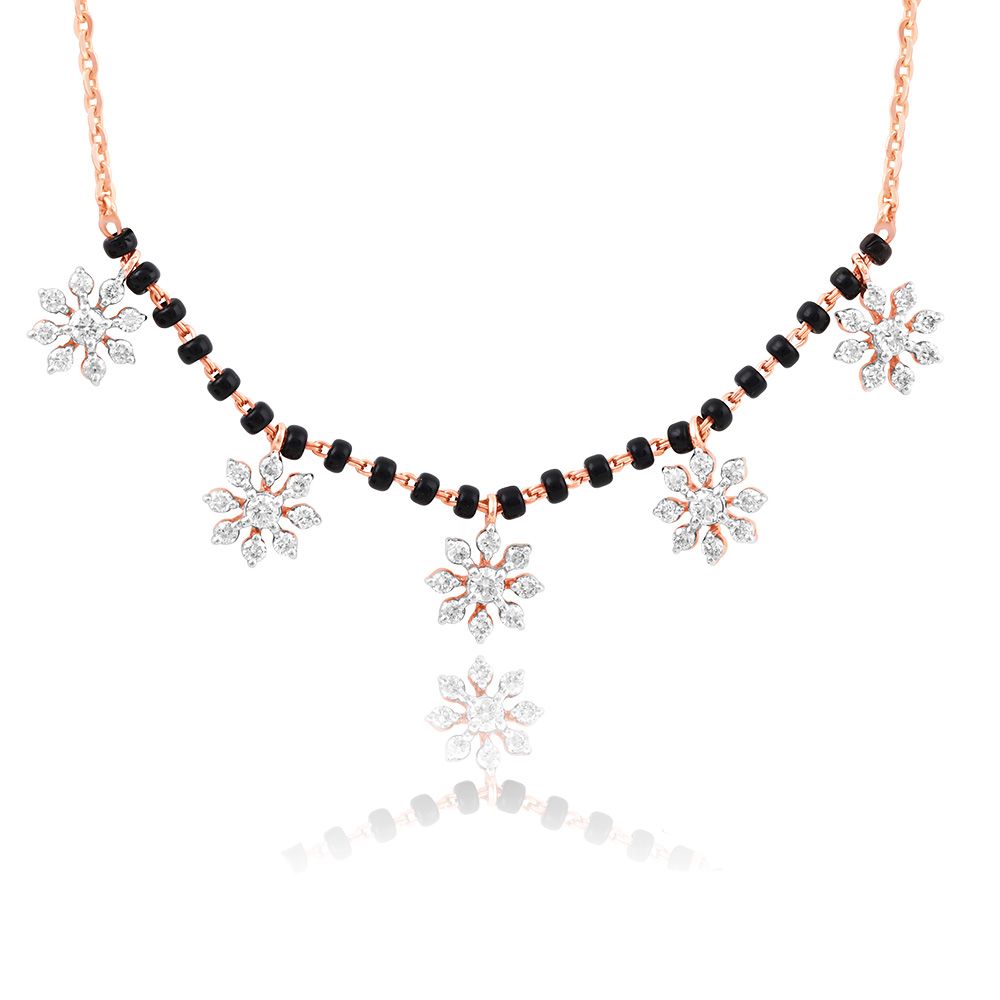 Timeless Floral Diamond Mangalsutra-All Jewellery-OTN25V23-D400X1B