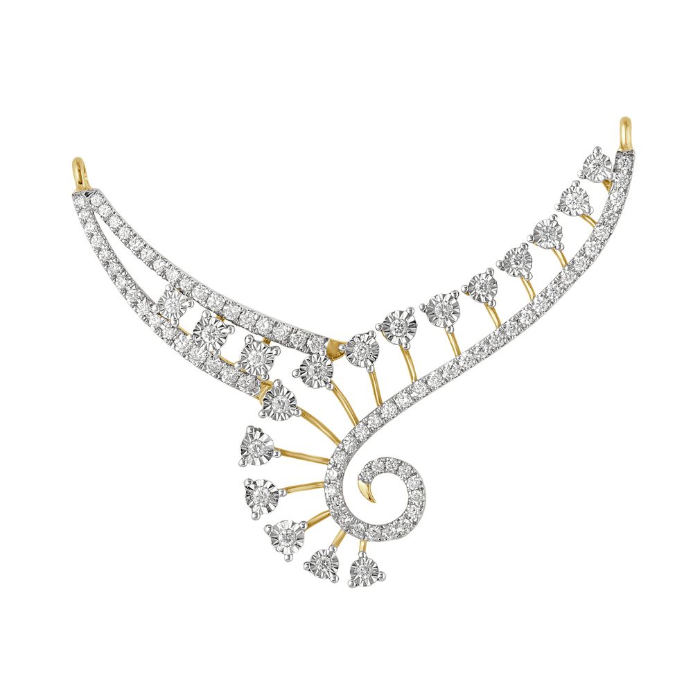 Refined Diamond Rose Gold Mangalsutra-All Jewellery-OTS15001-D400X0B