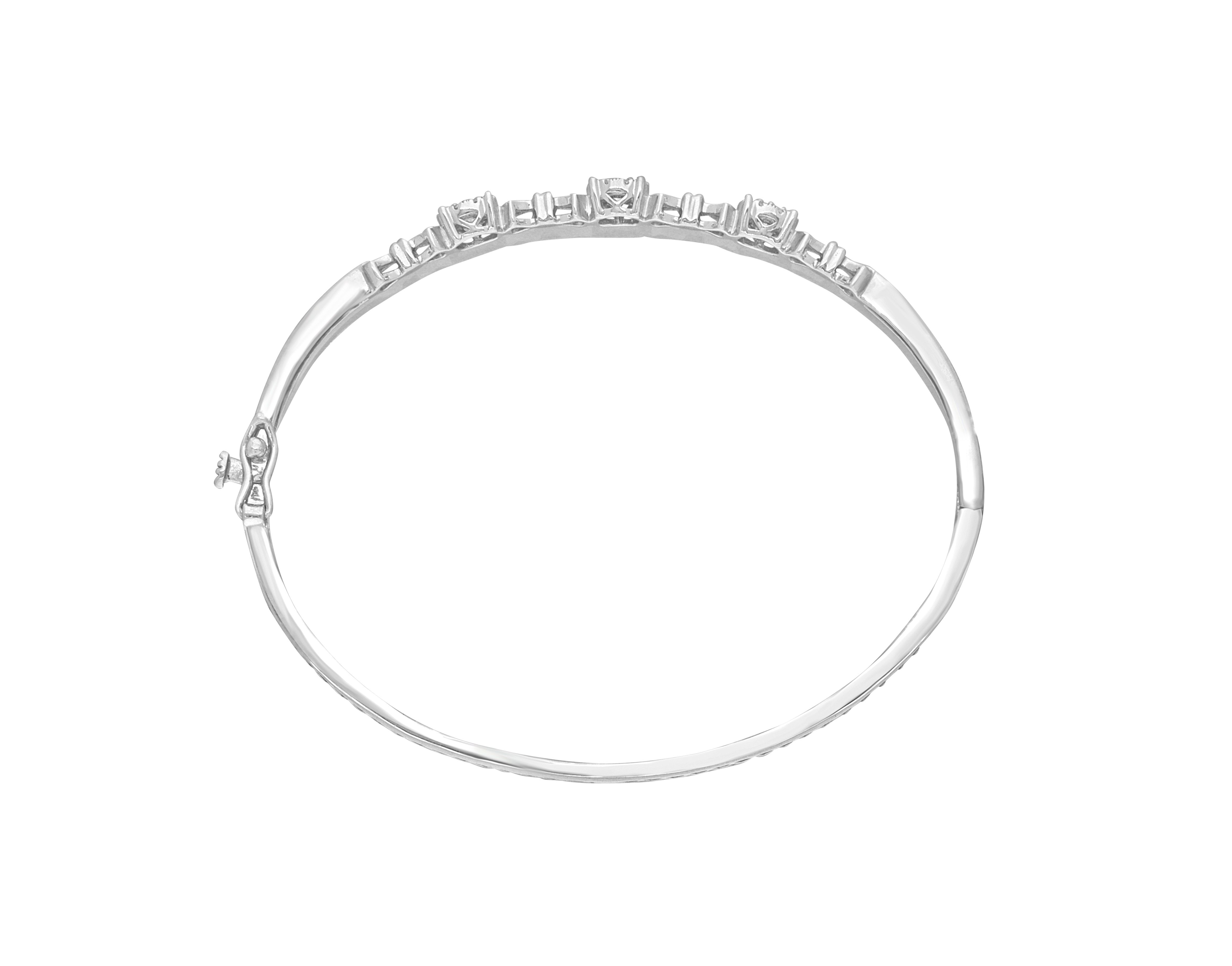 Glossy Diamond and Platinum Crown Star Bracelet-Bracelets-PBF17005-M200PED