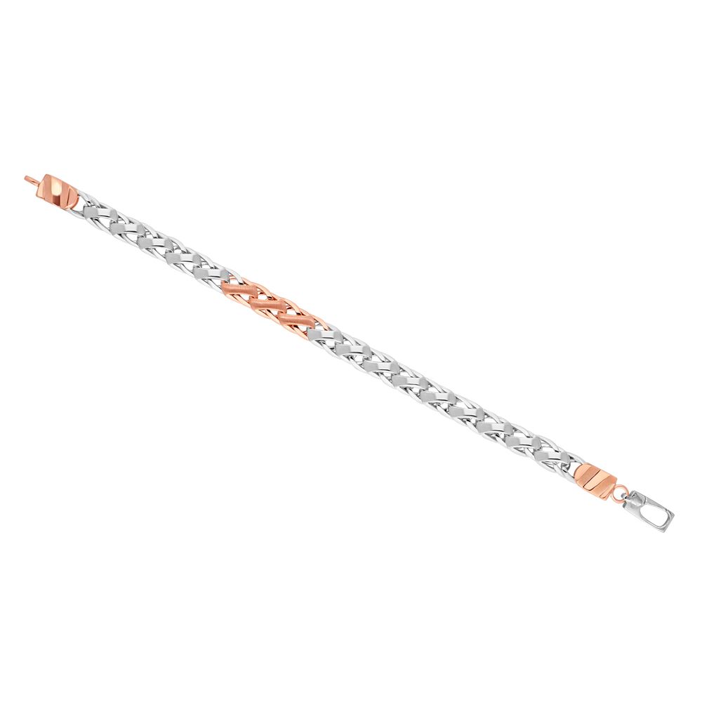 Chain Pattern Mens Bracelet in 950Pt Platinum-Bracelets-PBR19024-D000OED