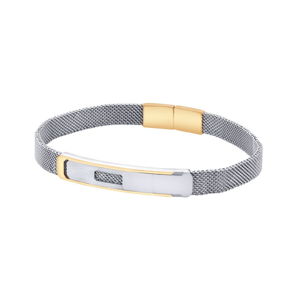 Stately Mens Platinum Bracelet-Shop By Gender-PBR21011