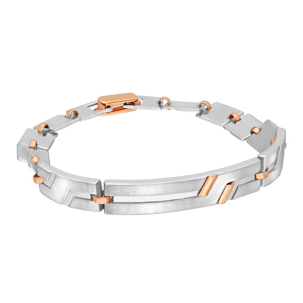 Mens Statesque Platinum Bracelet-Bracelets-PBR21012