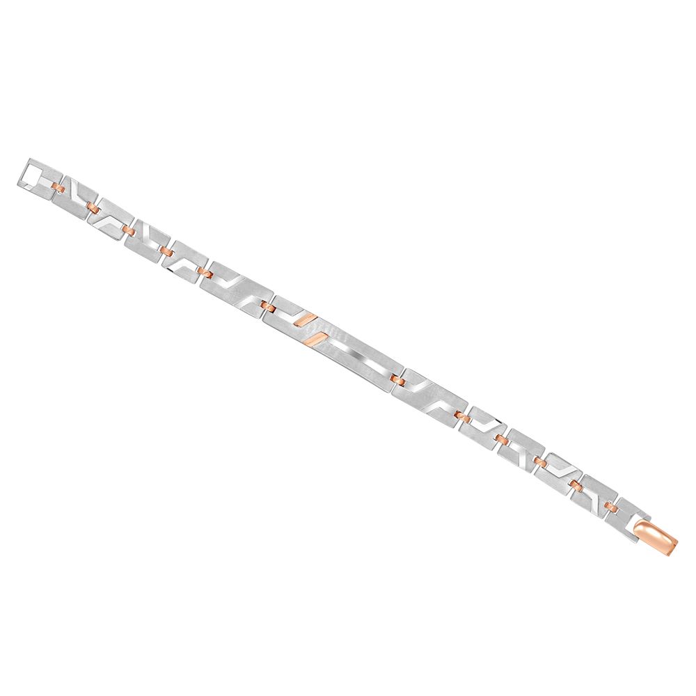 Mens Statesque Platinum Bracelet-Bracelets-PBR21012