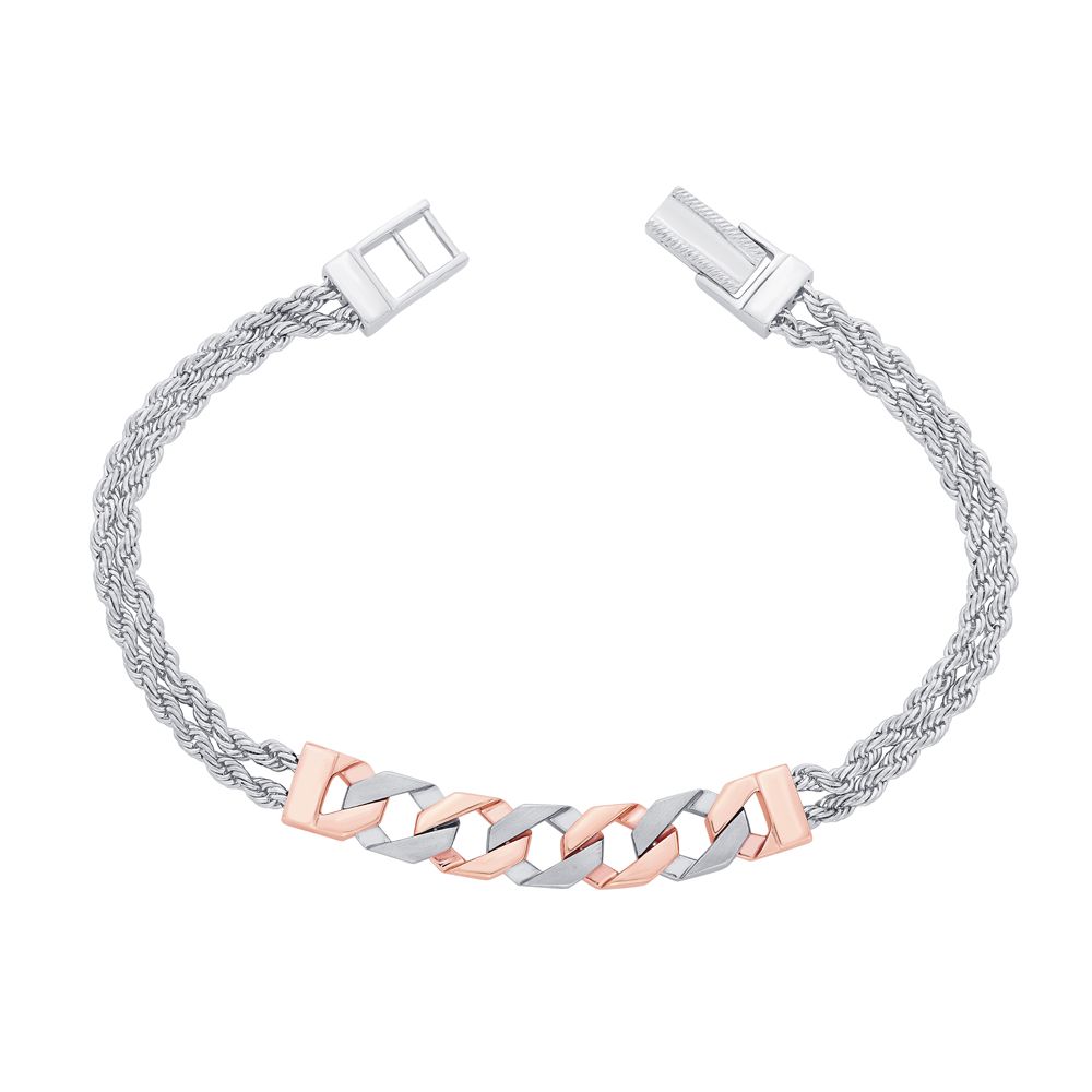 Captivating Mens Platinum Bracelet-Bracelets-PBR21018